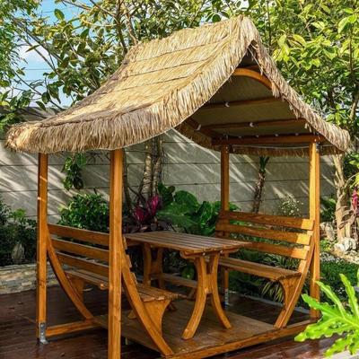 户外凉亭休闲田园茅草小木屋实木庭院花园别墅民宿防腐木亭子