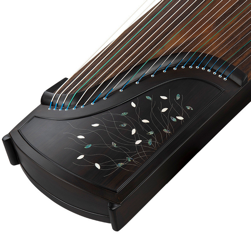 热销道黄檀古筝韵木彩贝镶嵌妙笔阑珊