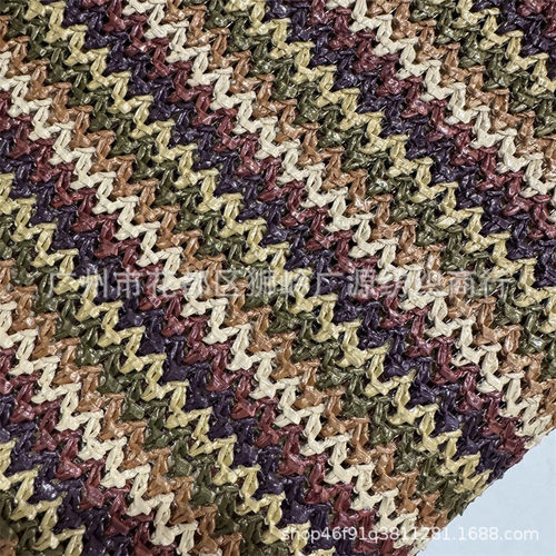 工厂直销彩色pp草编织布镂空编织网布草编包鞋批发装饰布材