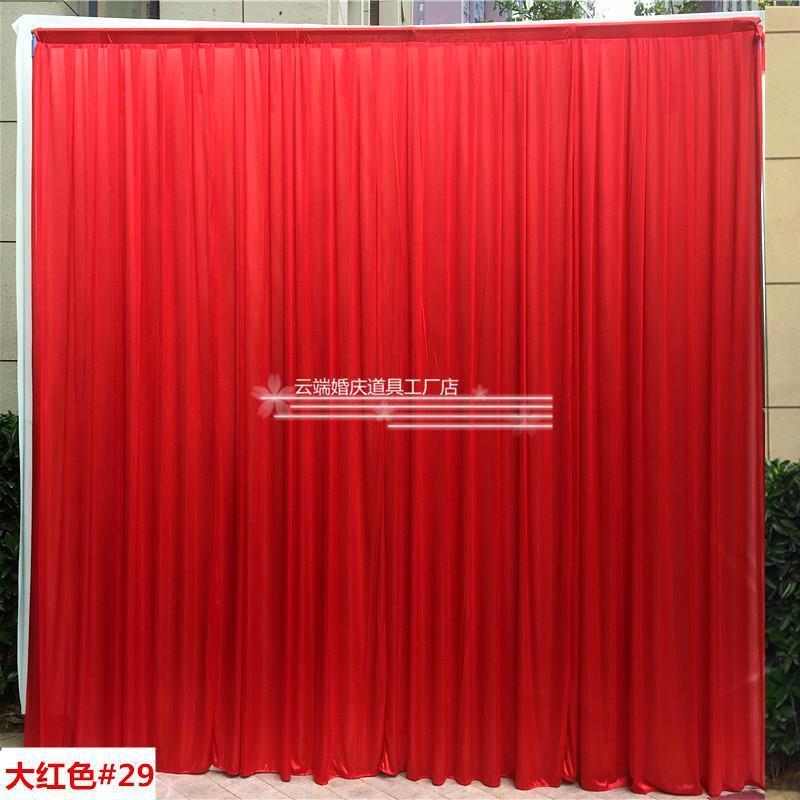 热销婚庆舞台背景道具纱幔打底布婚礼布置结婚布幔新款幕布帷幔布