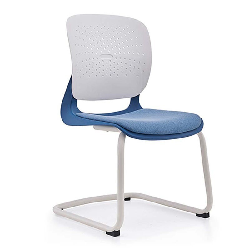 白色办公电脑椅时尚造型家用学生转椅带轮培训椅接待室会客洽谈椅