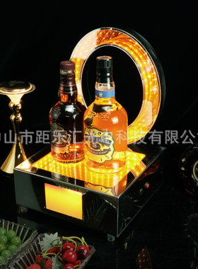 发光酒座托ktv酒酒吧红酒洋酒香槟展示架xo激光底座创意黑桃a酒座