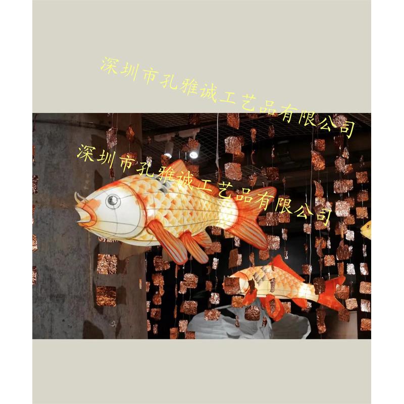 网红打卡非遗鱼炫舞永庆广州花灯坊鲤鱼灯传统民俗手扎金鱼灯笼