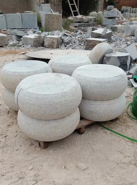 花岗岩柱墩石青石仿古柱础石空心柱顶底座大理石柱脚石圆石墩