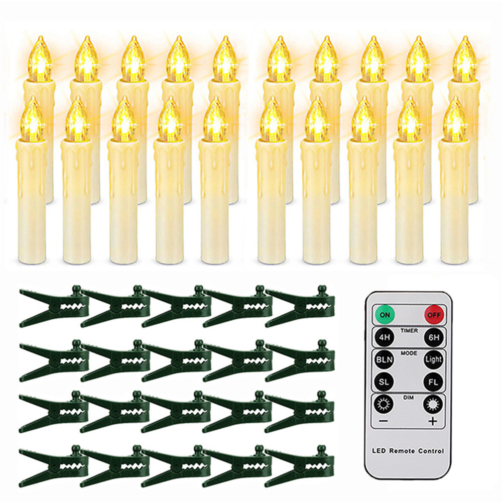 圣诞蜡烛仿真定时10键定时遥控电子蜡烛蜡烛生日派对家居装饰led