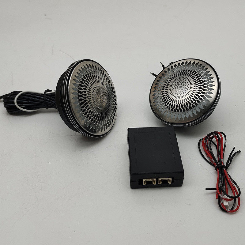 热销2.8寸车载天空声道中置中音三环绕喇叭分频喇叭带氛围灯