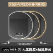 ins创意异形梳妆台壁挂卫生间带灯浴室镜led发光装 饰化妆智能镜子