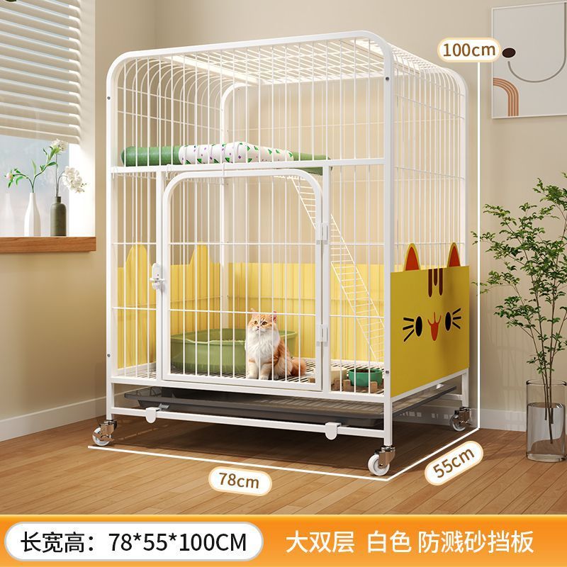 二层室内猫别墅外家用超大自由空间防猫笼子溅猫屋舍猫窝猫咪笼