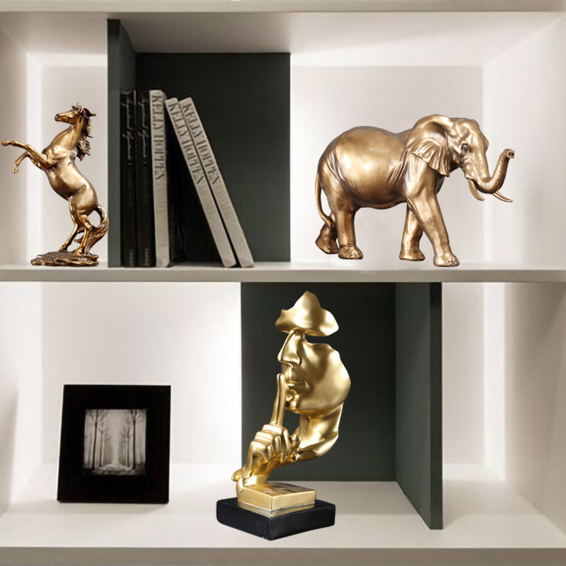 批发书柜办公室软装饰品摆件商务礼品老板办公桌沉默是金桌面装