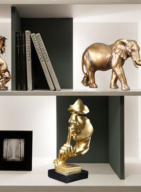 批发书柜办公室软装饰品摆件商务礼品老板办公桌沉默是金桌面装