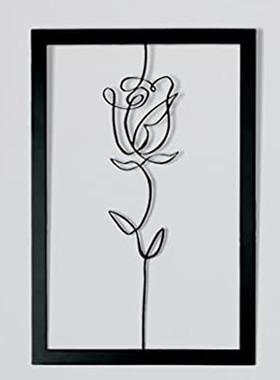 铁艺简约沙发背景墙艺术画金属抽象挂件极简主义线条装饰画