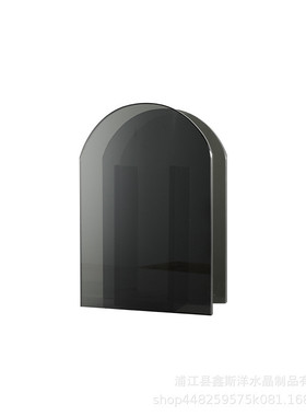 创意拱圆对称水晶花器直播间书房售楼部样板房客厅民宿玄关工艺品