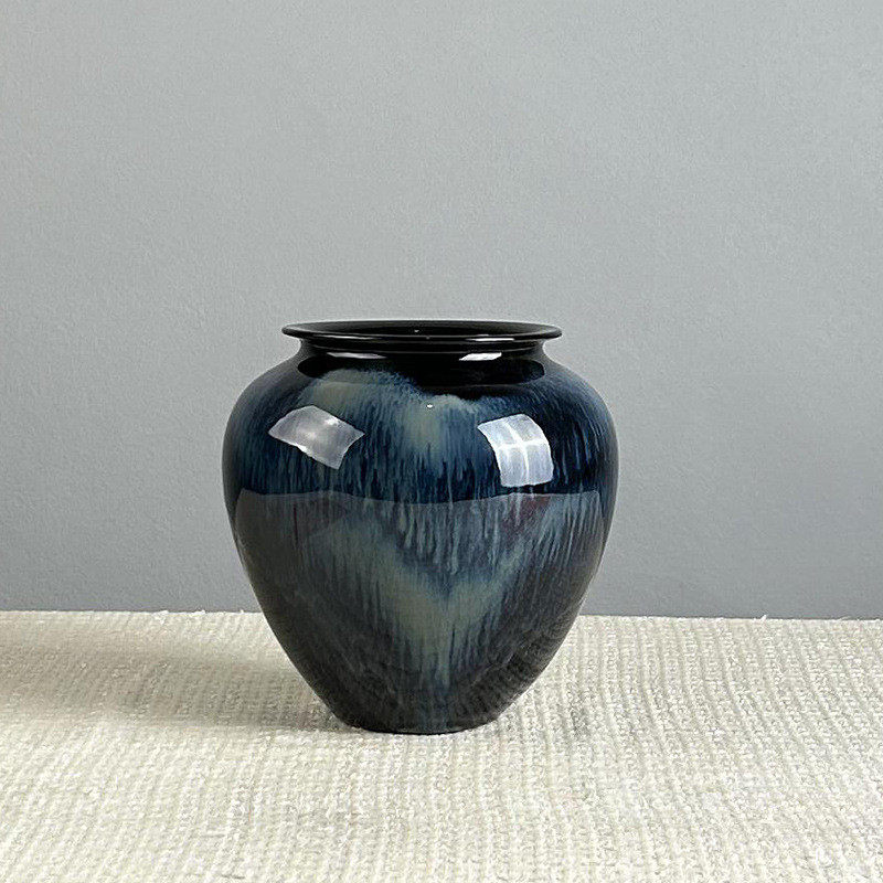 复古摆件艺术手工陶罐民宿新中式花瓶客厅禅意插花水培陶瓷瓶窑变,家居饰品,装饰摆件,淘宝优惠券,粉丝福利购,淘宝优惠卷