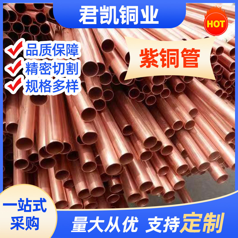 t2紫铜管盘管直管c1100导热导电紫铜管tp2紫铜管红铜管电解纯铜管