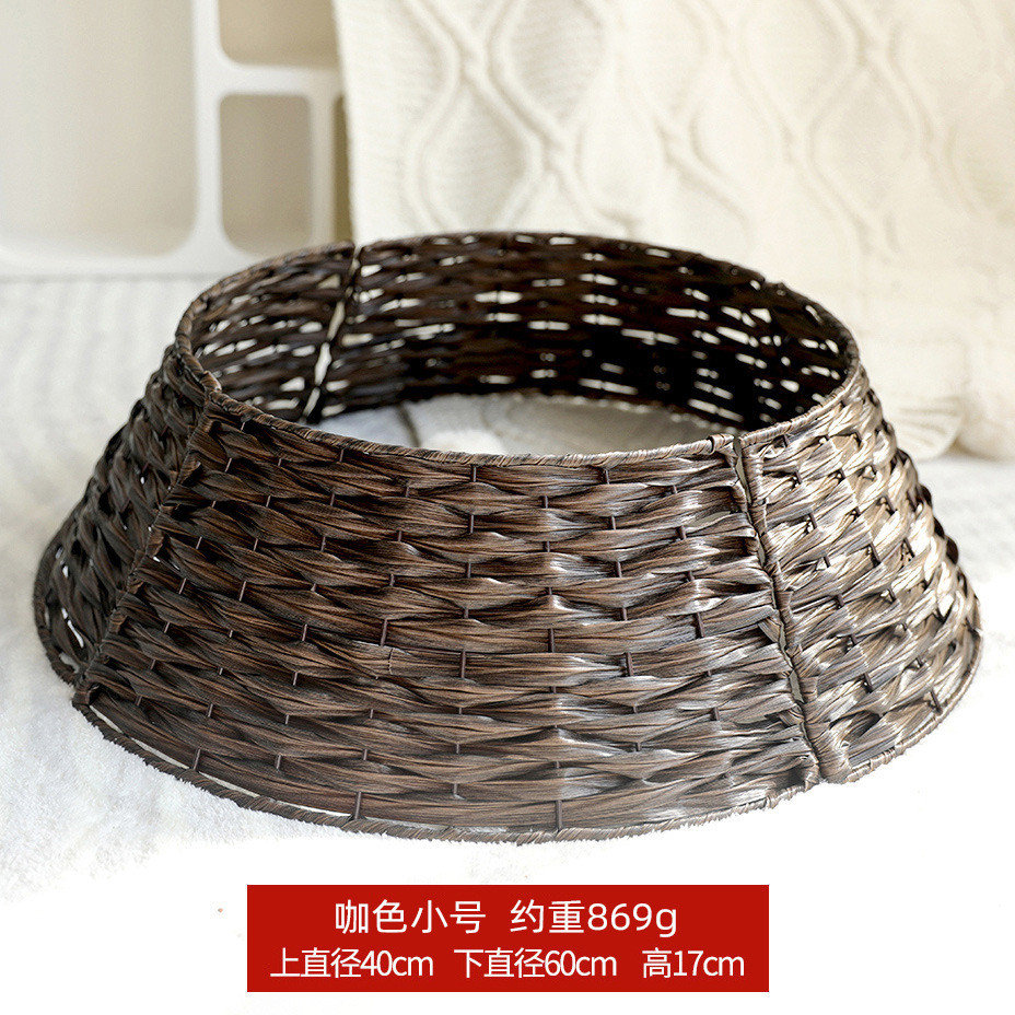 定制藤编圣诞树手工编织裙底座树圣诞树围家居圣诞装饰品围栏