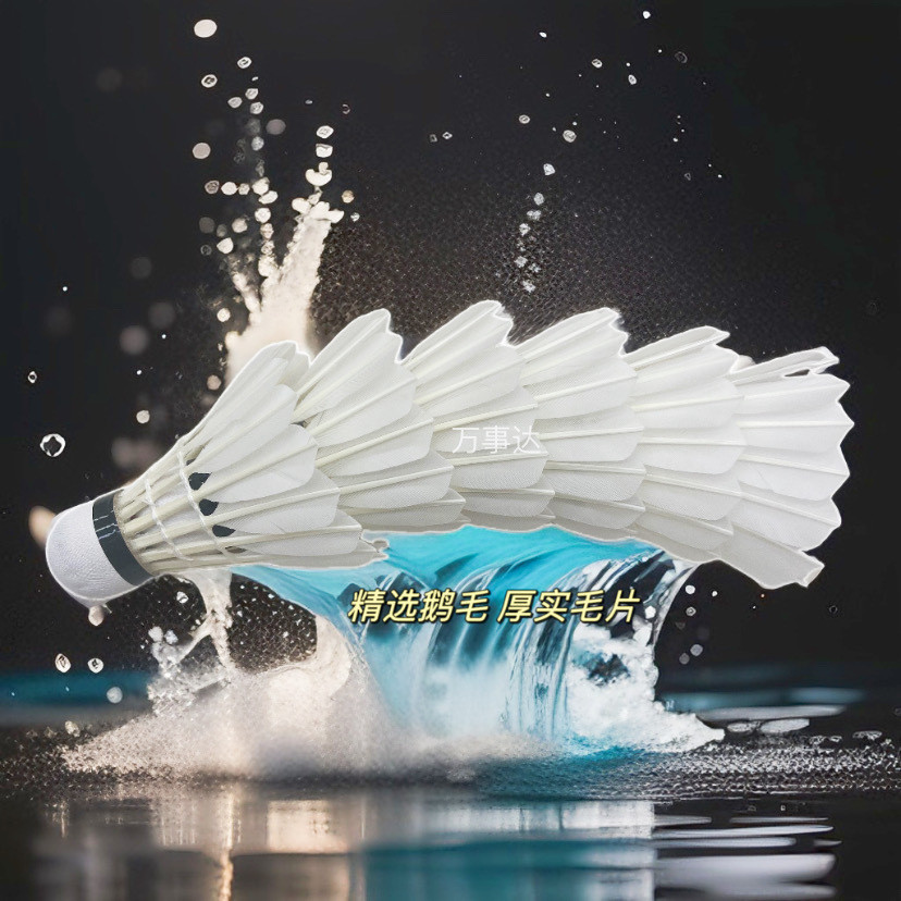 羽者羽毛球a8耐打飞行稳定77速12直装精品鹅毛室外训练用球只毛球