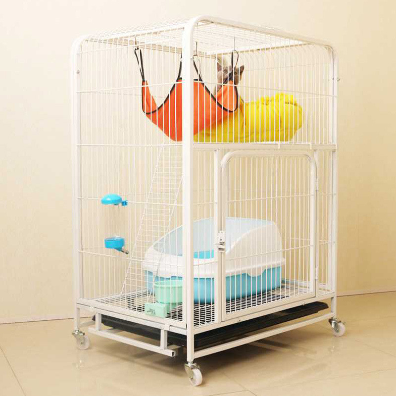 方管猫笼双层猫笼子宠物笼带厕所家用猫别墅室内超大空间猫舍