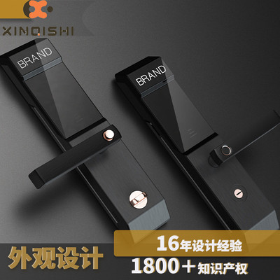 智能门锁外观结构设计 手绘 工业产品设计服务公司 3d建模 高科技