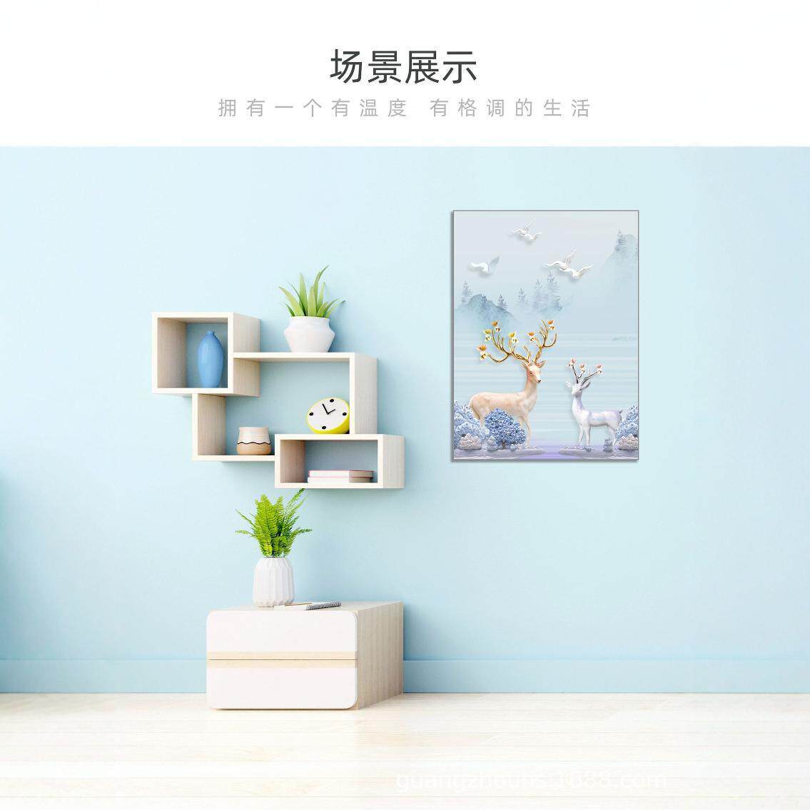 水晶包边相框亚克力画框北欧百喜摆台客厅立体手工玻璃磁吸挂墙大