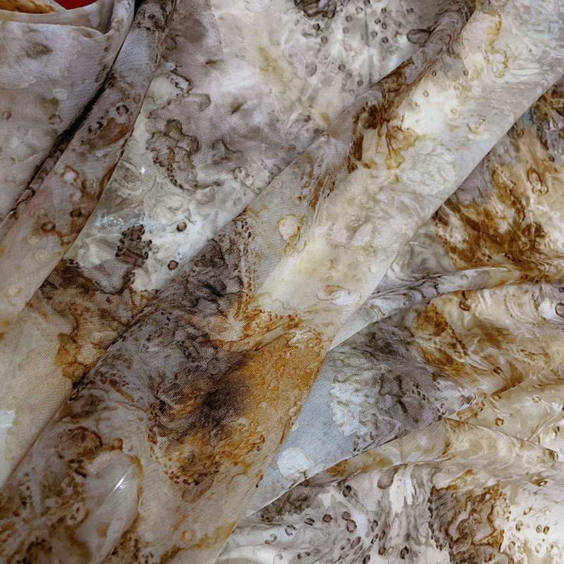 做剪花布料暗花手工剪花提花植物染布水洗流苏旧服装设计师面料