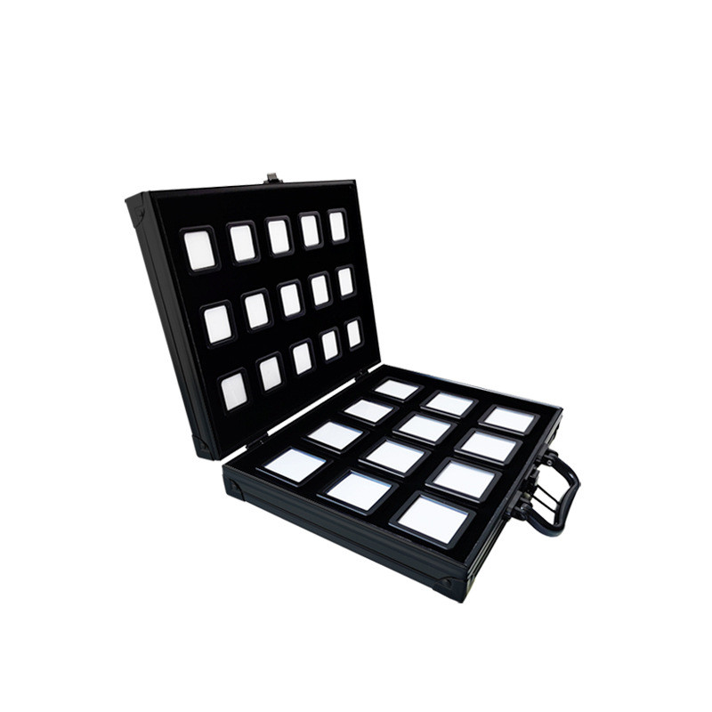 热销彩宝石裸石戒面首饰钻石拎手箱子盒子透明展示盒收纳展会携带