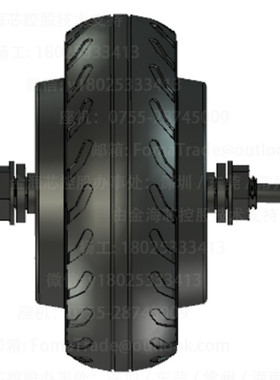 FomaTrade4寸半直流无刷轮毂电机双边出轴四轮电动车马达厂家直销