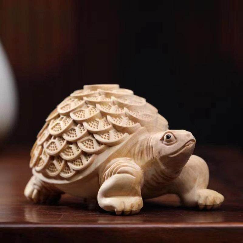 金钱龟小叶黄杨招财客厅装饰文玩摆件工艺品手把件根雕工艺礼品