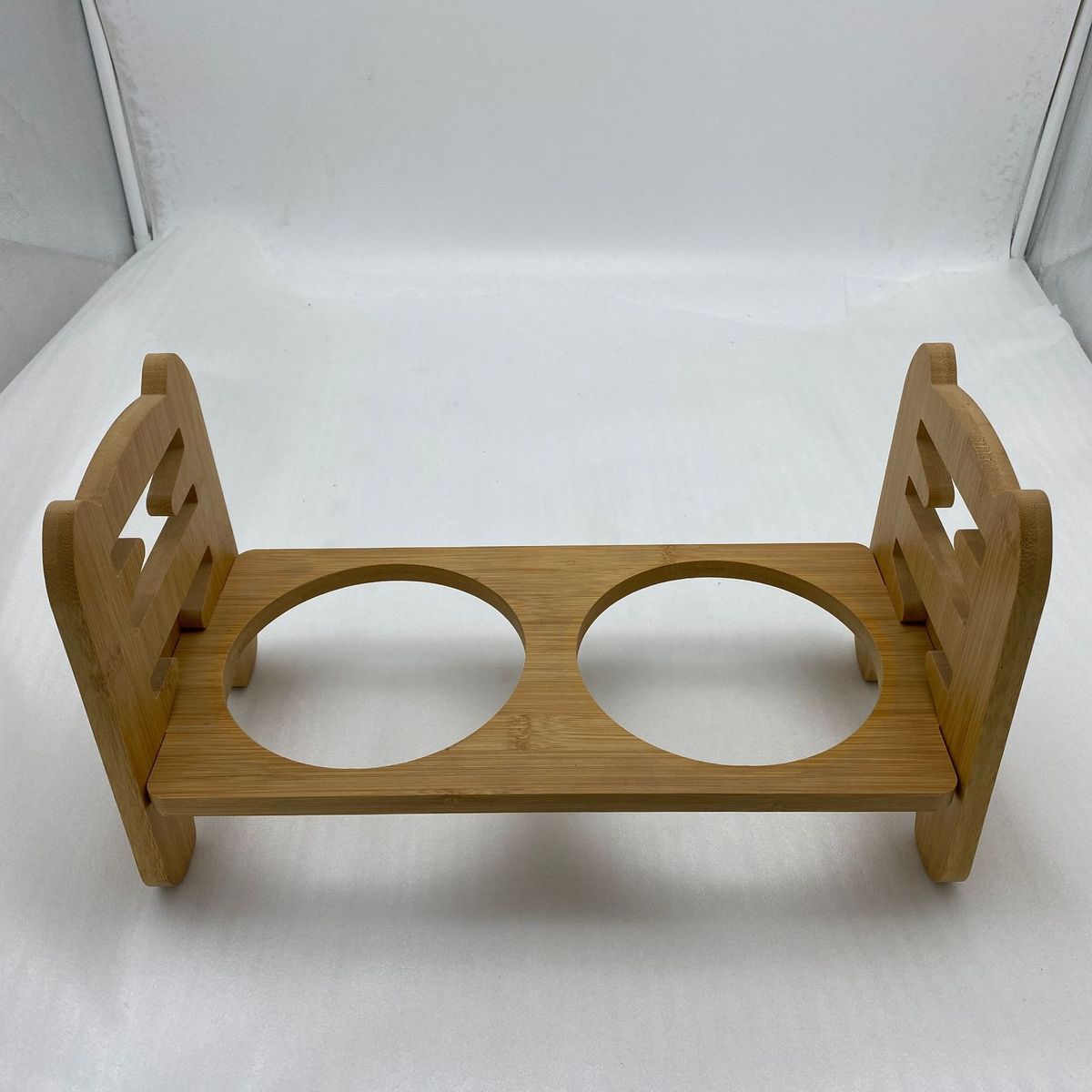 竹制宠物喂食架宠物餐桌食盆架木质狗狗食具狗食盆宠物碗架猫碗架