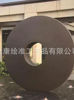 热销水景大型工程景观镜面不锈钢喷泉环雕塑