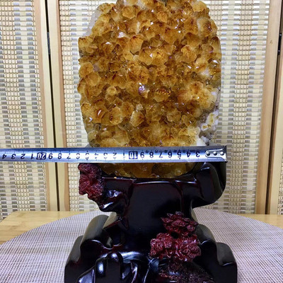 批发巴西黄晶洞天然原矿黄水晶花水晶摆件晶晶钱袋子黄水乌拉圭簇