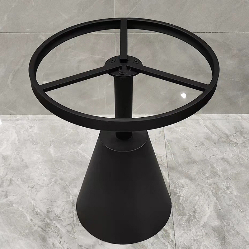 不锈钢轻奢简约客厅茶几板大理石岩边几圆形小茶几金属桌腿支架