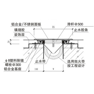 厂家供应ftm变形缝金属盖板型楼地面变形缝批发建筑型伸缩缝