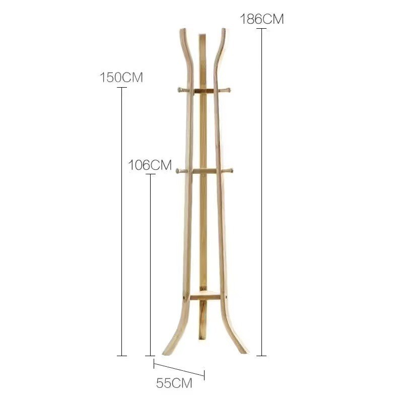 实木落地衣帽架简约现代白蜡轻奢移动家用客厅木新中式卧室挂衣架
