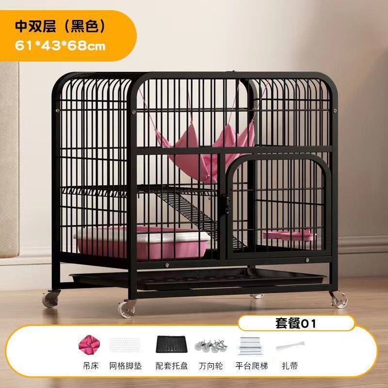 猫笼家用室内舍笼子猫大空间特大号三层别墅笼子加粗加固包邮
