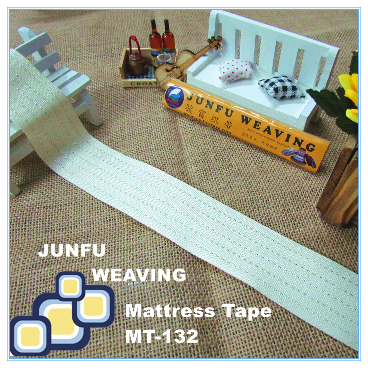 【床垫包边带】骏富织带42mm宽涤纶丙纶家纺m纹银线系列