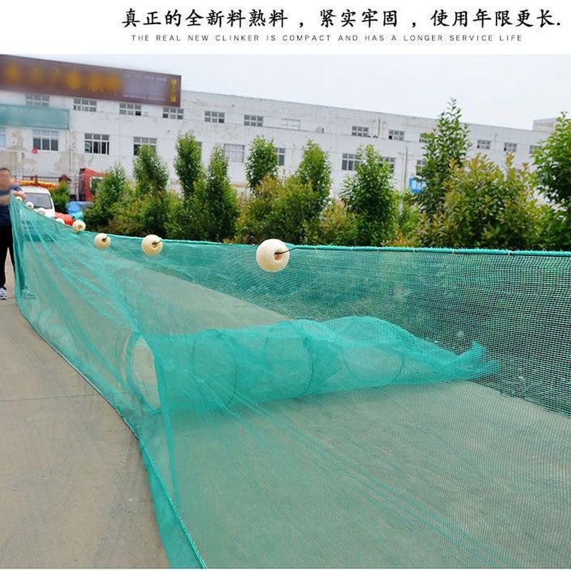 拦鱼渔网捕鱼笼方形框架拦网河道拦鱼网笼虎口网鱼网拉网八字拖网