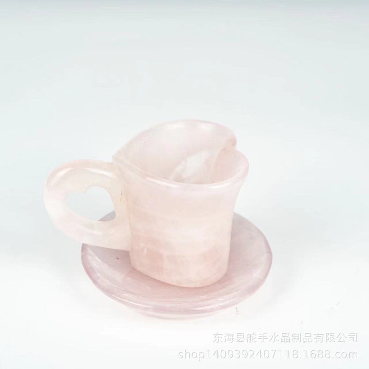 热销品精工粉晶梦幻紫晶杯子器具一整套切割家居壁橱办公室摆件