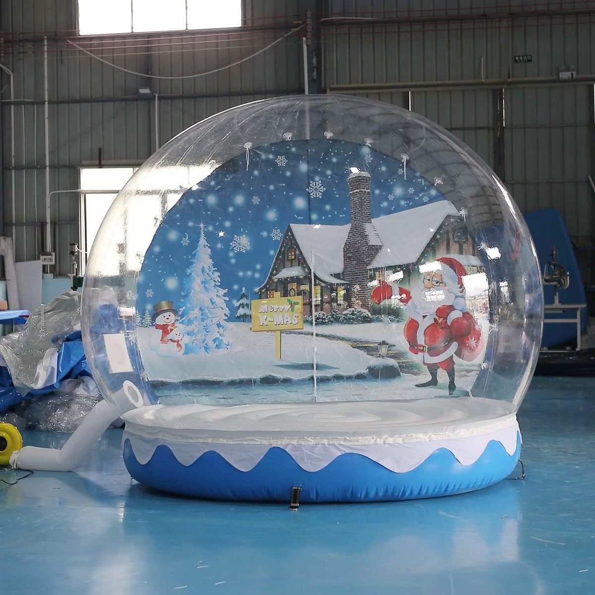 新款圣诞雪花泡泡屋泡泡透明雪花球水晶球礼品户外展览道具充气屋