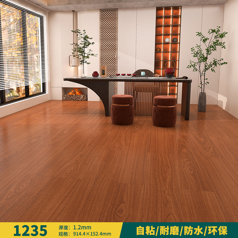 水泥地直接铺贴塑胶地板加厚耐磨防水地板革塑料pvc石塑地板自粘