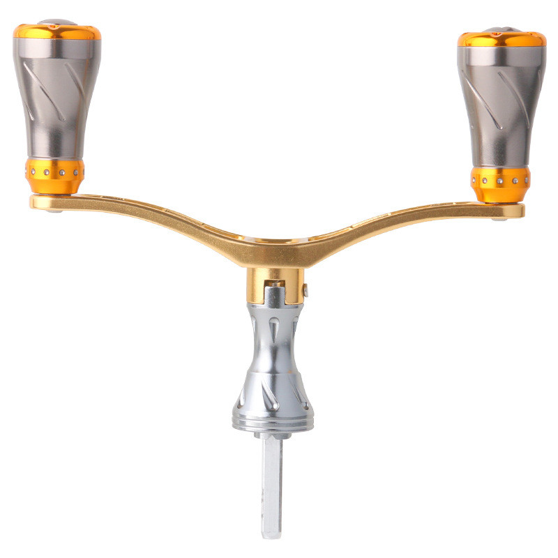 得趣纺车轮摇臂轮配件路亚鱿鱼渔轮双摇臂改装diy握丸s牌四角握把