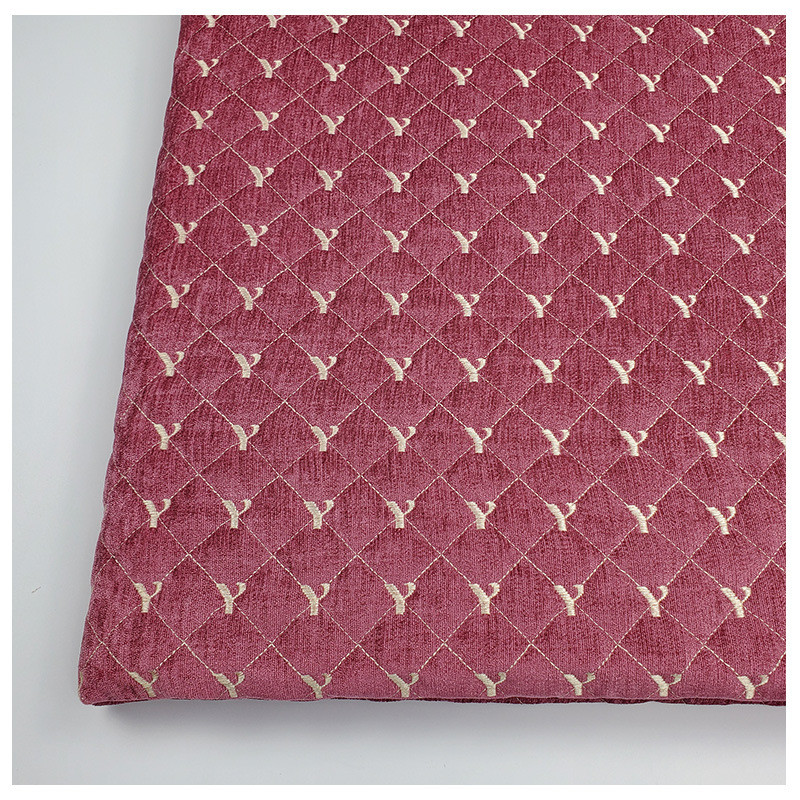 厂家直销绗缝面料夹棉雪尼尔沙发布防滑沙发套半成品沙发垫布料