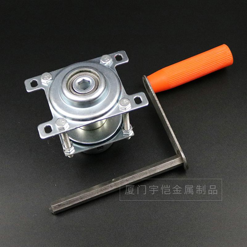 户外旗杆手摇升降器绕绳器手摇杆内置手摇绕线器旗杆配件手搅盘