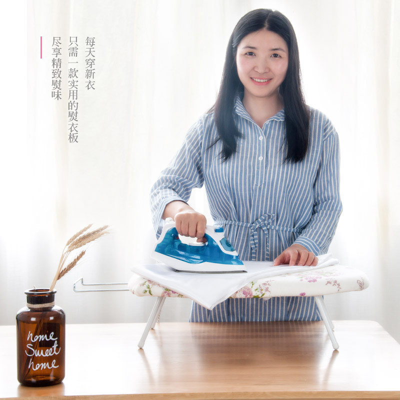 时尚折叠钢管熨衣板 日韩迷你家用烫衣买 台式塑料烫衣板台一送三