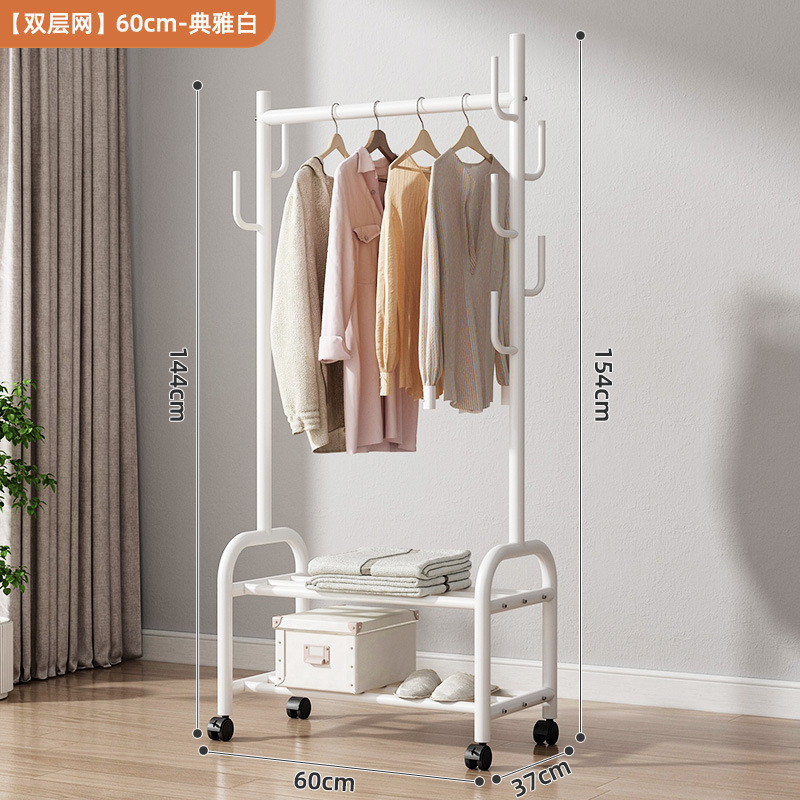 子落地折叠家用晒衣架阳台卧室挂衣架晾衣架室内简易单杆式衣新品