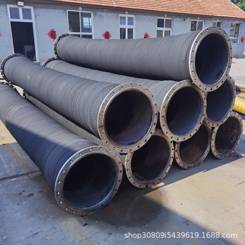 黑色吸排水泥浆吸沙泵配套钢丝胶管农水利灌吸引管加工