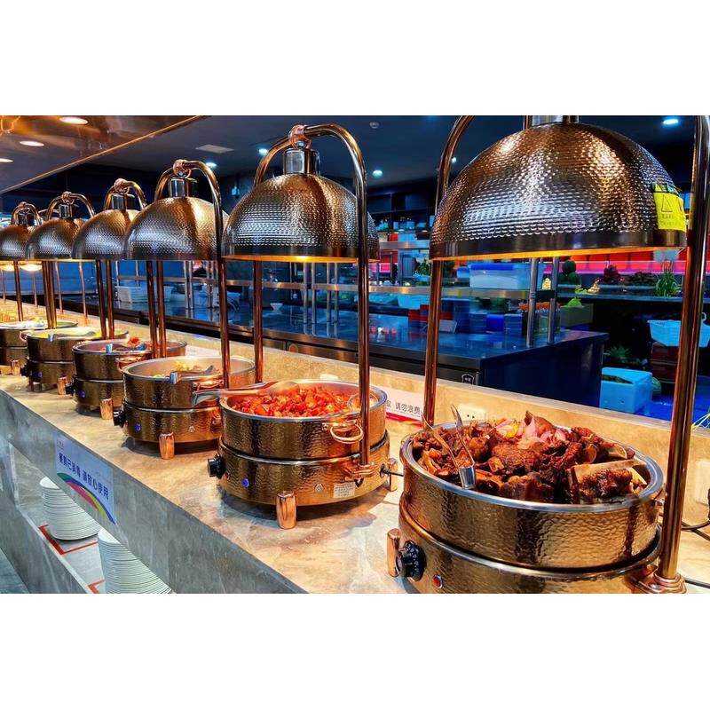 ZHBO 正博食物保温暖菜炉自助餐加热灯自助餐炉304不锈钢自助餐炉