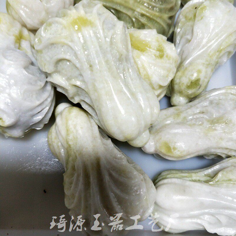 蓝田玉白菜手把件雕刻玉白菜蓝田玉大手把件工艺品把玩件