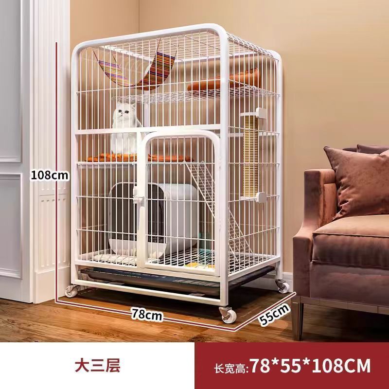猫笼家用猫别墅猫厕所一体式超大自由空间双层室内不占地猫咪笼子