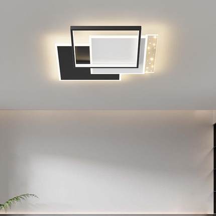 热销新款几何灯客厅长方形吸顶灯大厅led主极简家用卧室灯全屋套