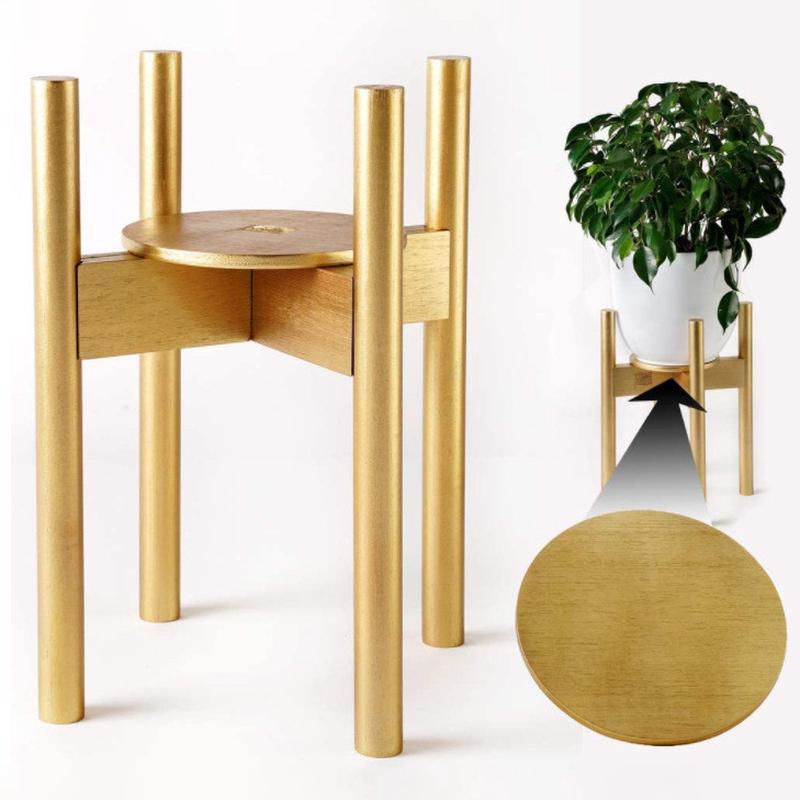 北欧花盆架十字花架子落地式室内支架客厅木托架绿萝盆栽架